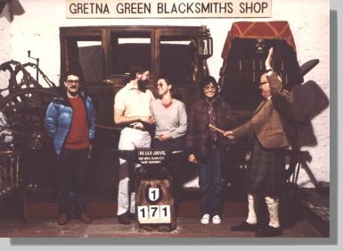 ‚Hochzeit’ beim Blacksmith in Gretna Green 16.08.1985