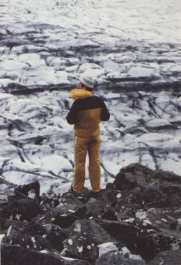 Willi über dem Skaftafellsjökull 1990