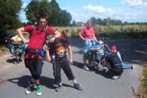 Fehmarnradtour 2006: Unterwegs eine Panne