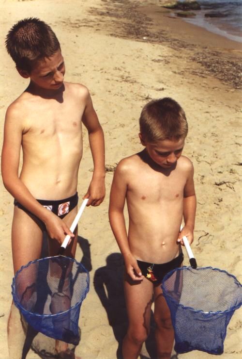 Jan und Lukas am Strand von Caucana/Ragusa