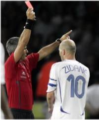 Rote Karte gegen Zidane