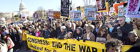 Demonstration in Washington gegen Bush