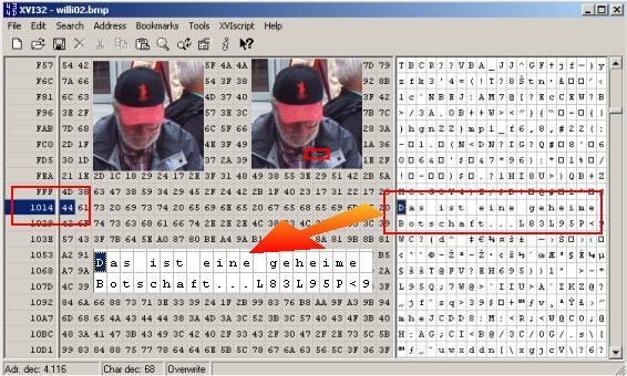 Textbearbeitung mit dem Hex-Editor XVI32