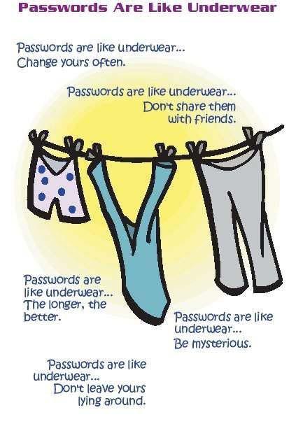 Passwörter sind wie Unterwäsche