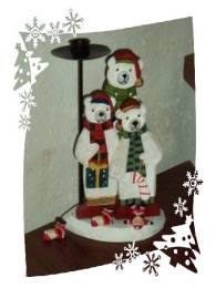 Weihnachtliche Dekoration: Eisbären